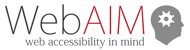 WebAIM logo for WebAIM accessibility training article
